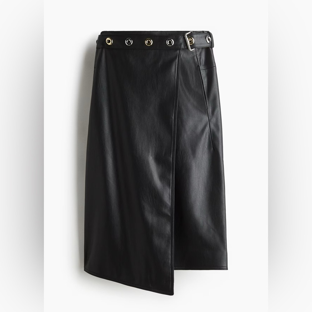 Hm coated wrap skirt 2